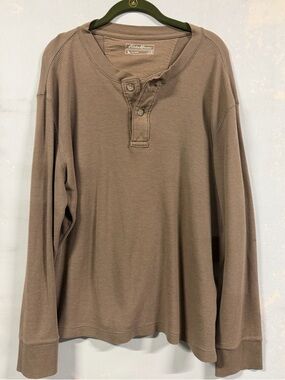 Eddie Bauer XL Light Brown Henley Top